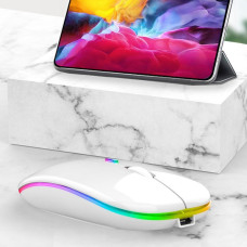 Акумуляторна миша Bluetooth з RGB-підсвіткою біла