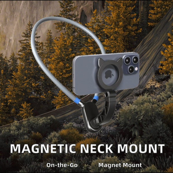 Тримач для POV-знімання на шию з магнітом для смартфона та камери, для блогерів і подорожей