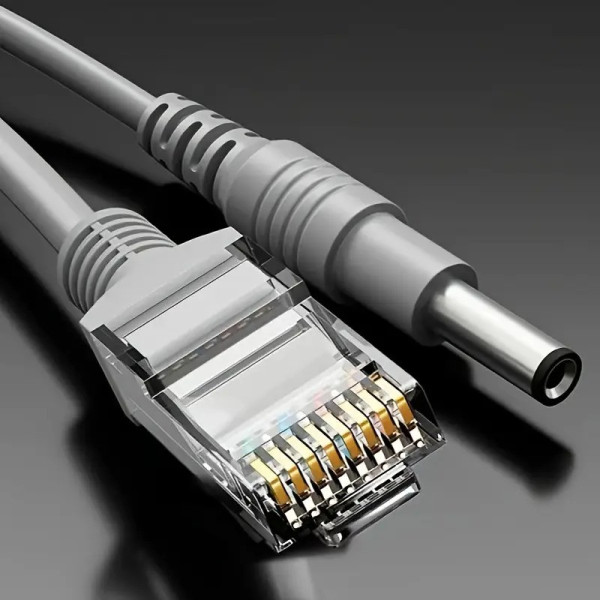 Сетевой и силовой кабель RJ45 DC 20 м медный для компьютерных сетей и камер