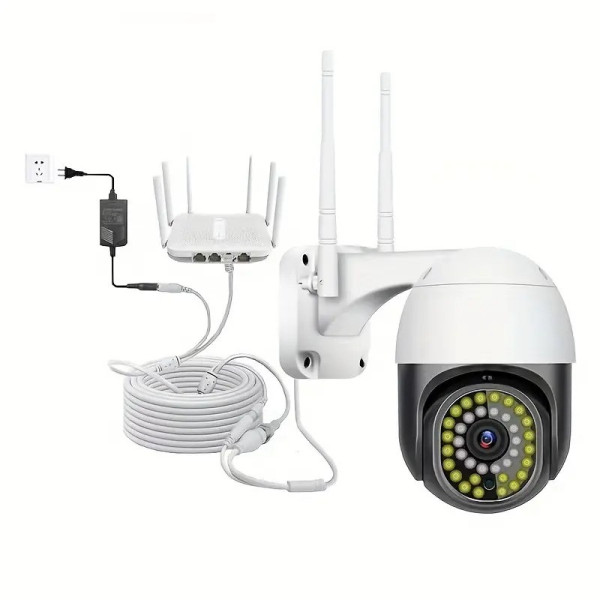 Готовий мережевий і силовий кабель RJ45 DC 20 м мідний для камер