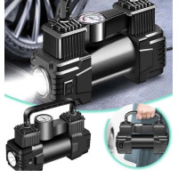 Автокомпресор SCK619 портативний Air Pump 12 В стрілковий з ліхтарем