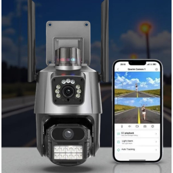 Уличная WiFi IP видеокамера Dual Lens с микрофоном, динамиком и LED-подсветкой 6MP