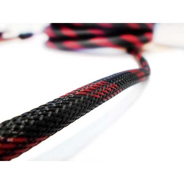 Кабель HDMI посилений 15 м із золотими роз'ємами чорно-червоний