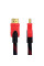 Кабель HDMI с усилением 15 м с золотыми разъемами черно-красного цвета