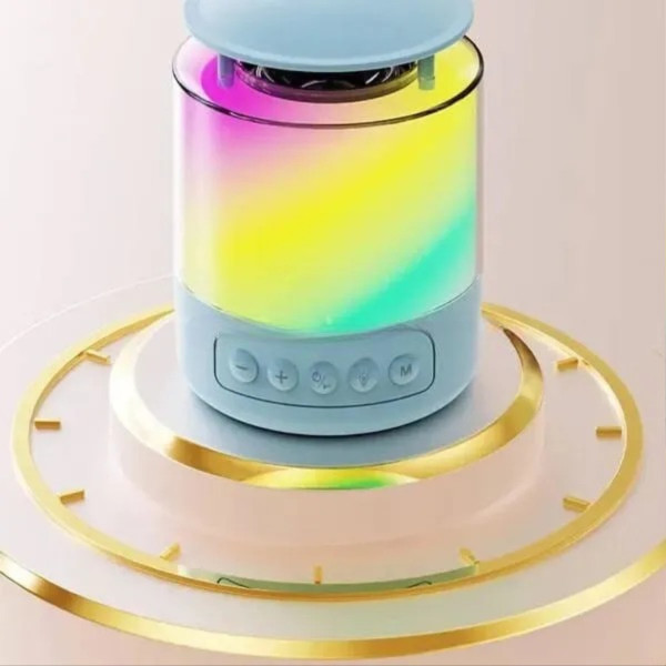 Бездротова колонка K19 з функцією караоке, підсвіткою й мікрофонами black