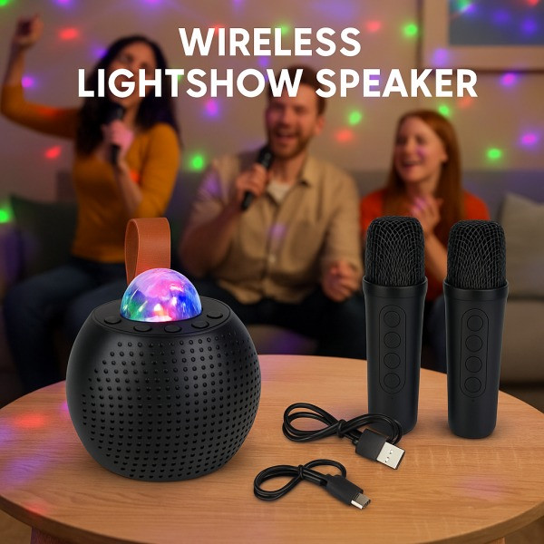 Портативна колонка Z1 Bluetooth з LED диско-шаром і караоке функцією