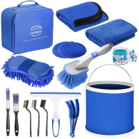 Набір CS-003 для прибирання машини 14 елементів у чохлі блакитний