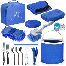 Набір CS-003 для прибирання машини 14 елементів у чохлі блакитний