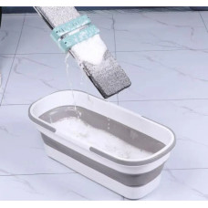 Універсальне відро Barrel LY-630 складане для прання та прибирання сіро-біле