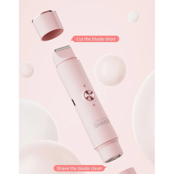 Електроепілятор жіночий із двома головками й акумуляторною роботою