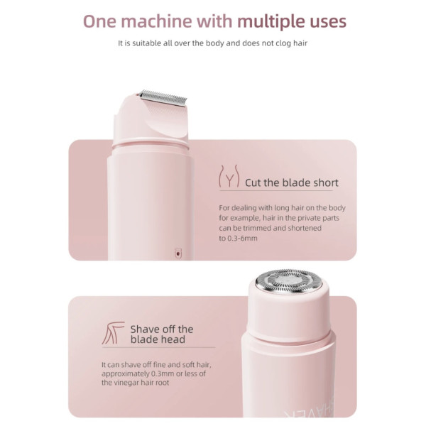 Електроепілятор жіночий із двома головками й акумуляторною роботою