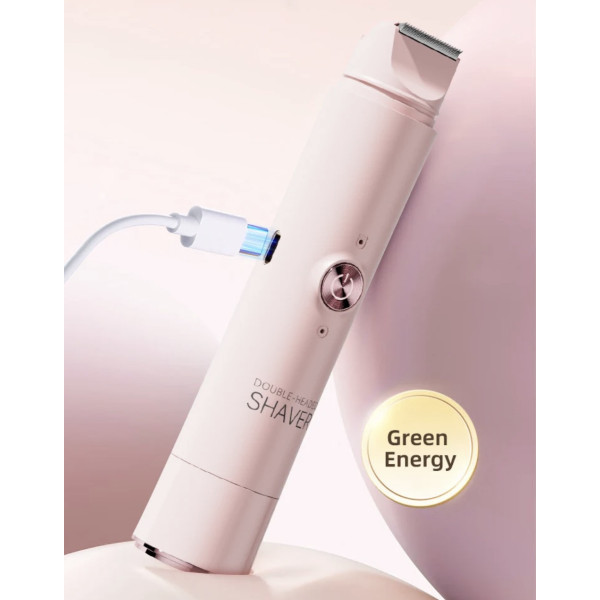 Електроепілятор жіночий із двома головками й акумуляторною роботою