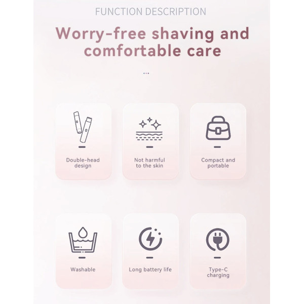 Електроепілятор жіночий із двома головками й акумуляторною роботою