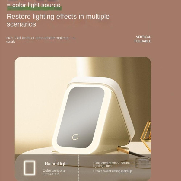 Багатофункційний органайзер для макіяжу зі світловим дзеркалом LED