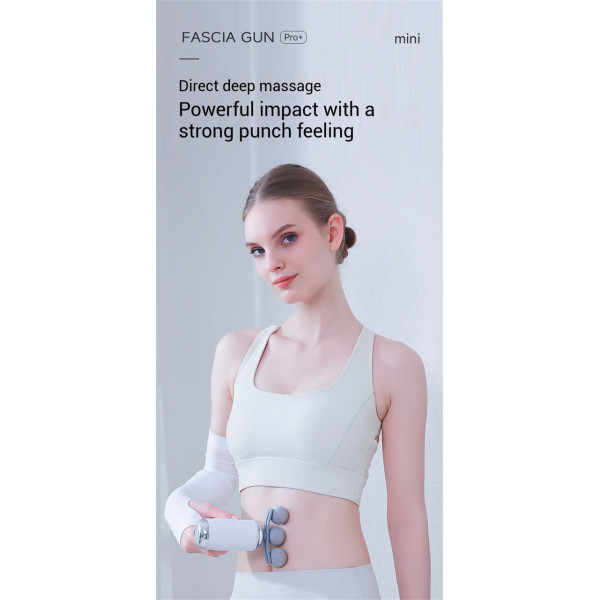 Масажний пістолет Fascial Gun LM-130 для розслаблення м'язів із 9 насадками