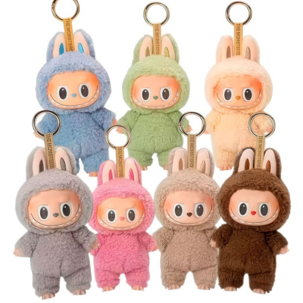 Колекційна фігурка Labubu Macarons м'яка 17 см з обличчям із вінілу