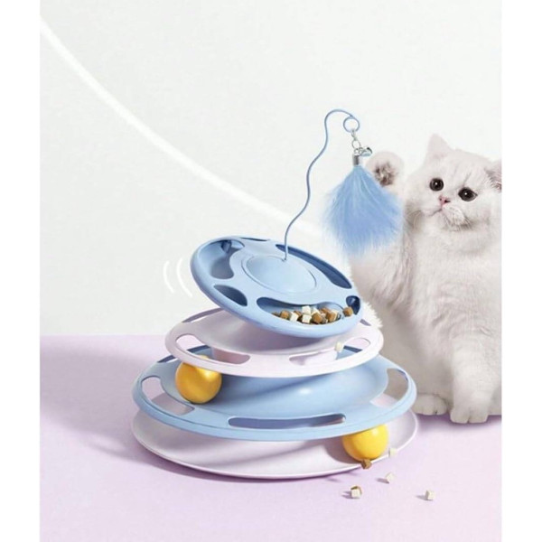 Трек для кішок із 4 поверхами та пером для активної гри