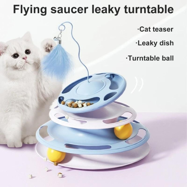 Трек для кішок із 4 поверхами та пером для активної гри