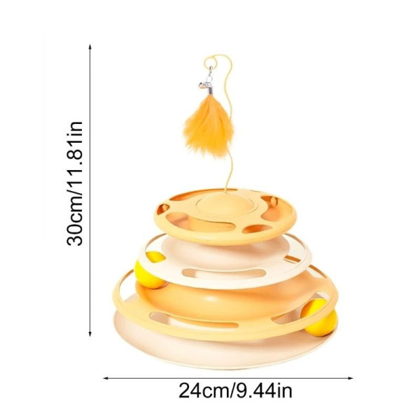 Трек для кішок із 4 поверхами та пером для активної гри