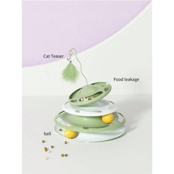 Трек для кішок із 4 поверхами та пером для активної гри