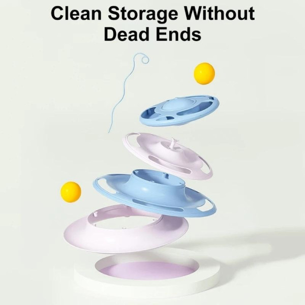 Трек для кішок із 4 поверхами та пером для активної гри