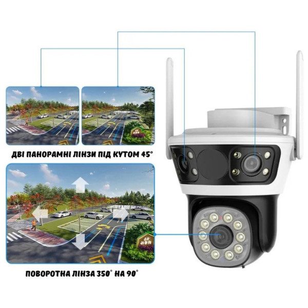 Уличная IP-камера видеонаблюдения Q70 с поддержкой LAN и датчиком движения, питание 220В, режим день/ночь