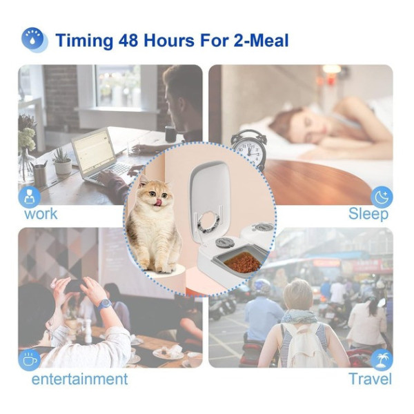 Автогодівниця PetnessGo 355 мл для тварин 2 секції