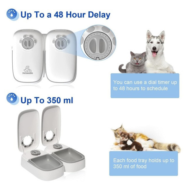 Автогодівниця PetnessGo 355 мл для тварин 2 секції