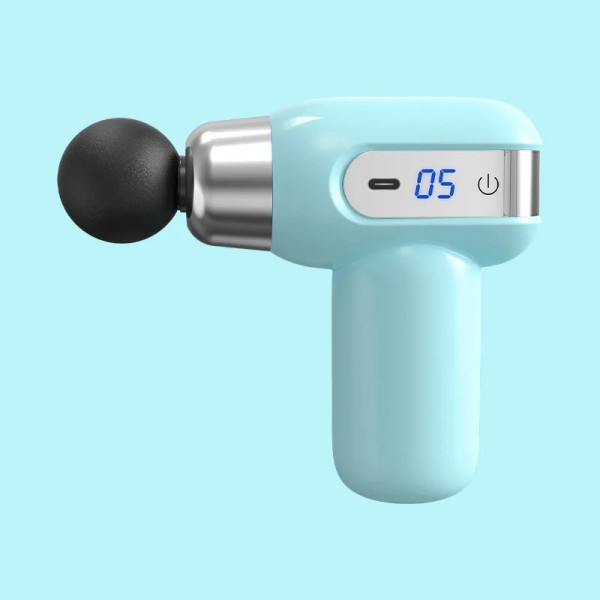 Перкусійний масажер CY-009 з 4 насадками для тіла та спини