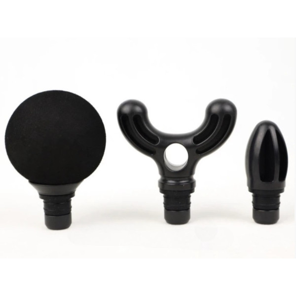 Перкусійний масажер CY-009 з 4 насадками для тіла та спини