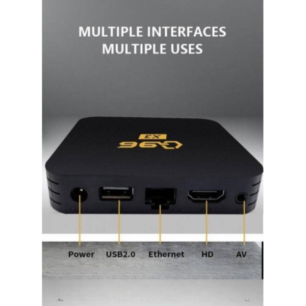 TV-приставка Q96 MAX 4K Wi-Fi Android 10 пам'ять 1 ГБ RAM 8 ГБ ROM