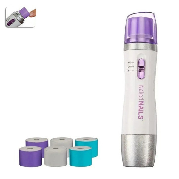 Машинка Naked Nails для нігтів із 6 насадками для манікюру