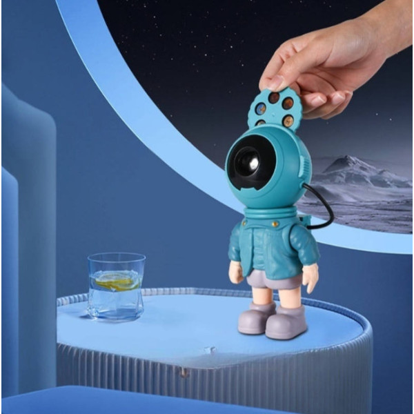 Ночник-проектор Astronaut Lamp K2301 с заменяемыми картриджами для настенного крепления