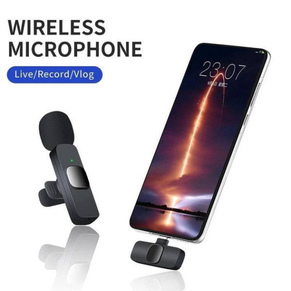Петличный Bluetooth микрофон K15 3в1 для записи и трансляций