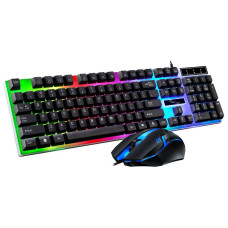 Ігрова клавіатура K518 з ергономічною панеллю RGB чорна