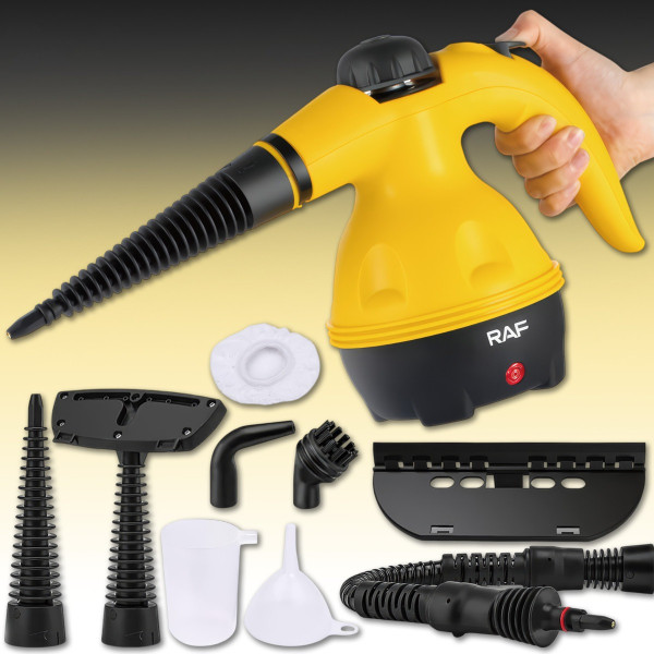 Ручний пароочисник RAF R.1028 з насадками для вікон і одягу