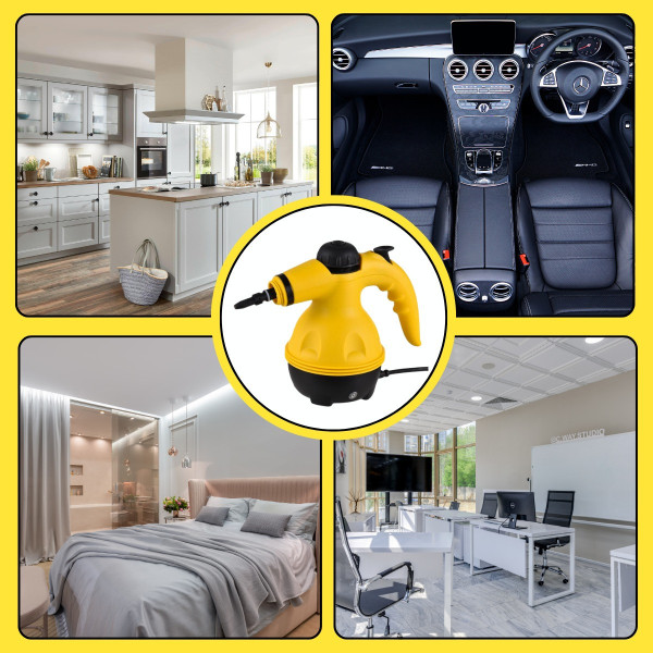 Ручний пароочисник RAF R.1028 з насадками для вікон і одягу