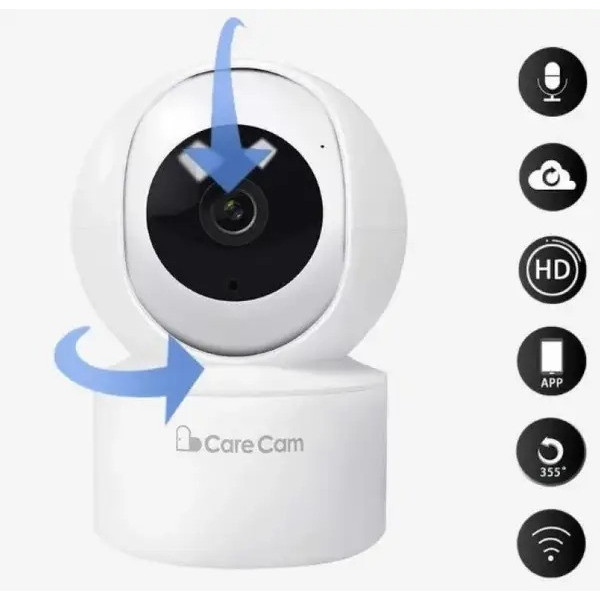 Беспроводная IP камера CareCam 23ST с Wi-Fi, поддержкой microSD и датчиком движения для внутреннего использова
