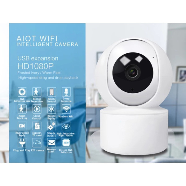 Беспроводная IP камера CareCam 23ST с Wi-Fi, поддержкой microSD и датчиком движения для внутреннего использова