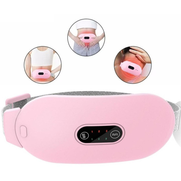 Розумний пояс із функцією масажу та підігрівання для менструальних болів рожевий