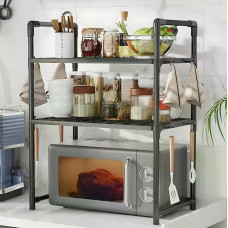 Стелаж для кухні з гачками та місцем для зберігання 48х26х71 см