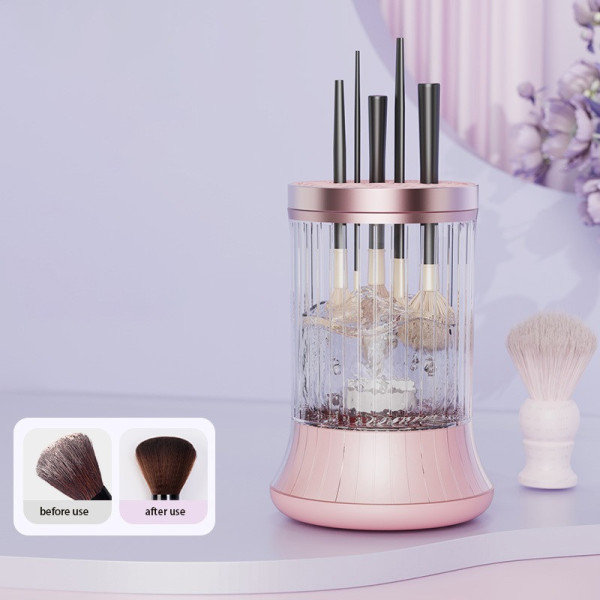 Щітка для макіяжних пензлів Rayhomer із сенсорним керуванням USB рожева