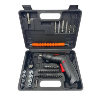 Акумуляторна електровертка LY-83 з набором насадок USB чорна