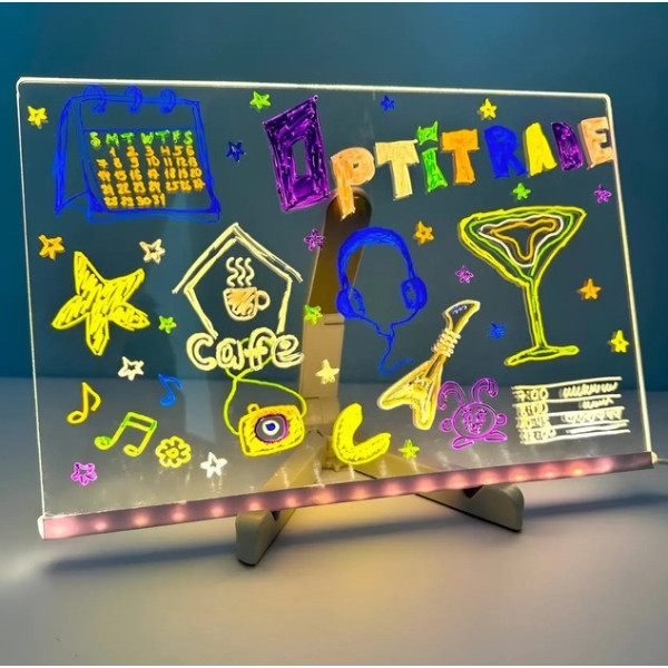 Дошка для малювання та нотаток ST-805 з USB-підсвіткою 150х150 мм