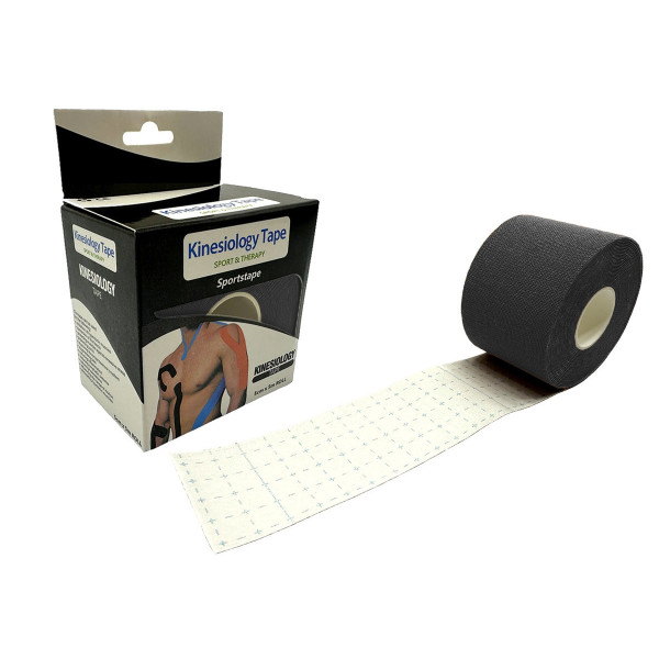 Кінезіотейп EasyFit для спорту та реабілітації чорний