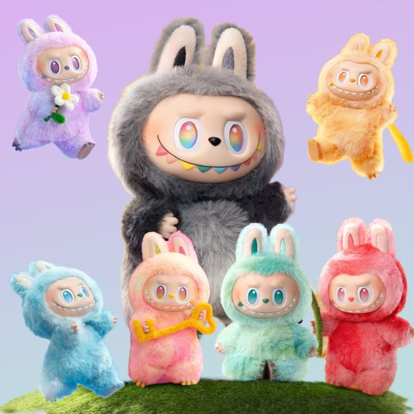 Мягкая коллекционная игрушка Labubu v3 The Monsters высотой 12 см из плюша