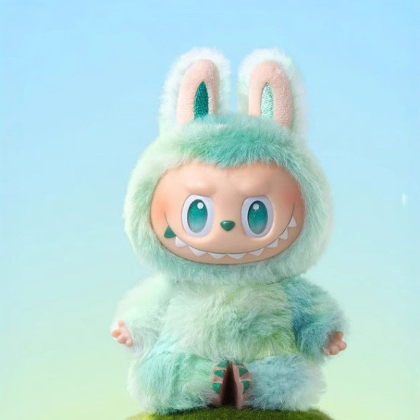 Мягкая коллекционная игрушка Labubu v3 The Monsters высотой 12 см из плюша