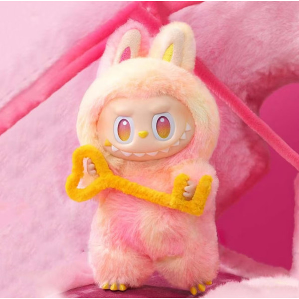Мягкая коллекционная игрушка Labubu v3 The Monsters высотой 12 см из плюша