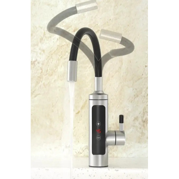 Водонагрівач проточного типу RY-010-1 з поворотним виливом та екраном металевий