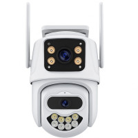 Камера спостереження ICSEE 8MP PTZ Wi-Fi вулична з функцією повороту та нічного бачення